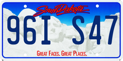 SD license plate 96IS47