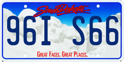 SD license plate 96IS66