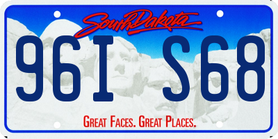 SD license plate 96IS68