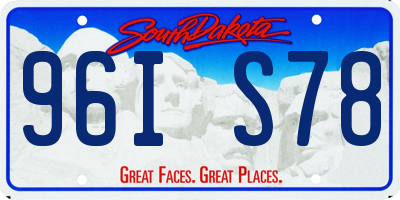 SD license plate 96IS78