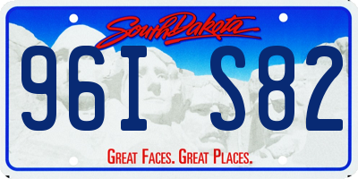 SD license plate 96IS82