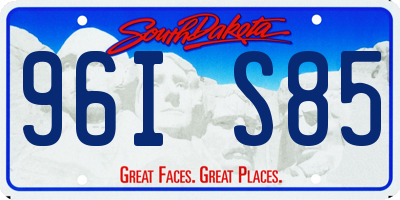 SD license plate 96IS85