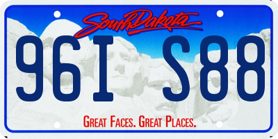 SD license plate 96IS88