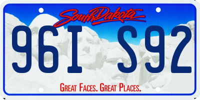 SD license plate 96IS92