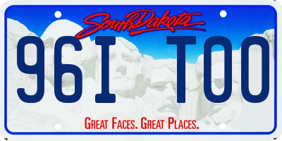 SD license plate 96IT00