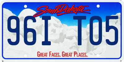 SD license plate 96IT05