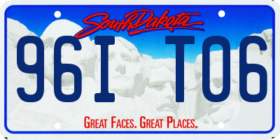 SD license plate 96IT06