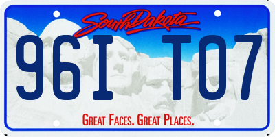 SD license plate 96IT07