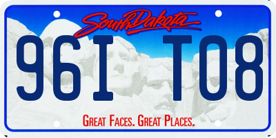 SD license plate 96IT08