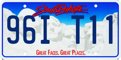SD license plate 96IT11
