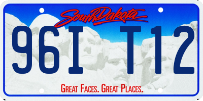 SD license plate 96IT12