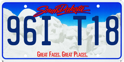 SD license plate 96IT18