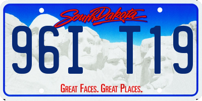 SD license plate 96IT19