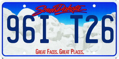 SD license plate 96IT26