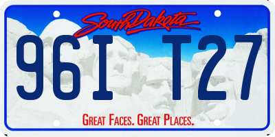 SD license plate 96IT27