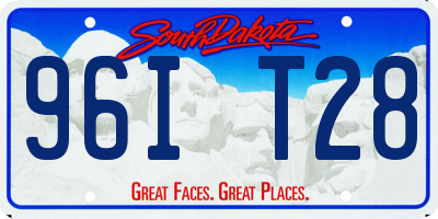 SD license plate 96IT28