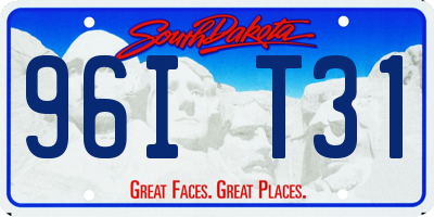 SD license plate 96IT31