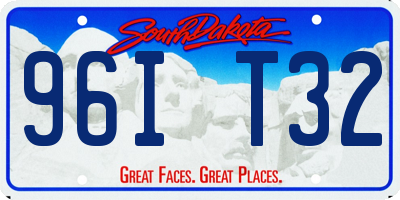 SD license plate 96IT32