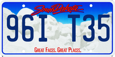 SD license plate 96IT35