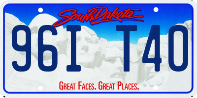 SD license plate 96IT40