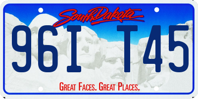 SD license plate 96IT45