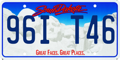 SD license plate 96IT46