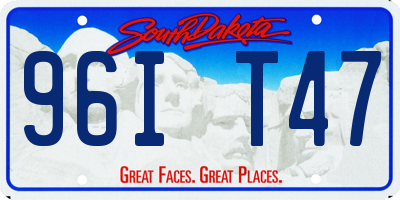 SD license plate 96IT47