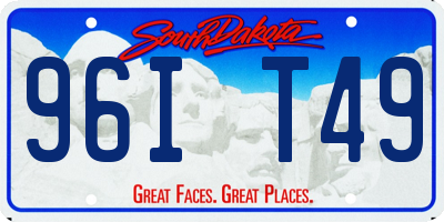 SD license plate 96IT49