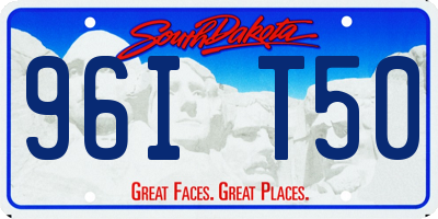 SD license plate 96IT50