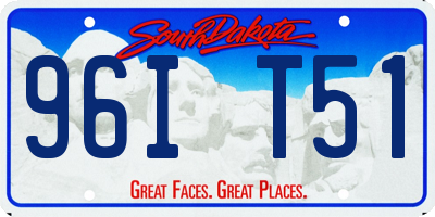 SD license plate 96IT51