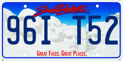 SD license plate 96IT52