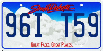 SD license plate 96IT59