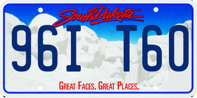 SD license plate 96IT60