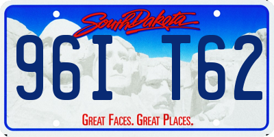 SD license plate 96IT62