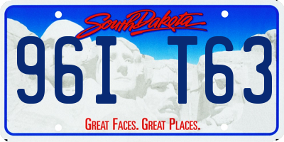 SD license plate 96IT63