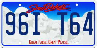 SD license plate 96IT64