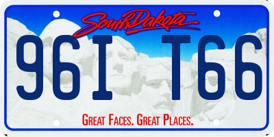 SD license plate 96IT66