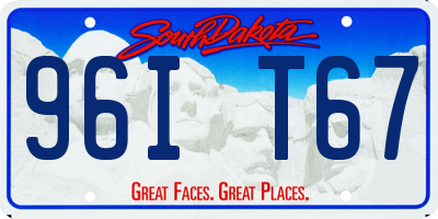 SD license plate 96IT67