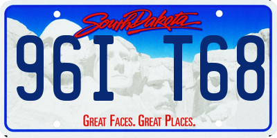 SD license plate 96IT68