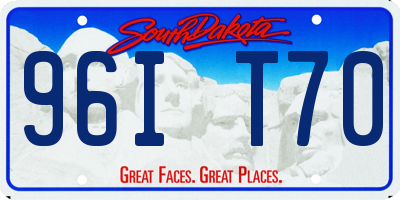 SD license plate 96IT70