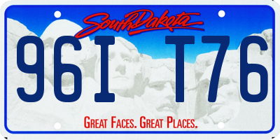 SD license plate 96IT76
