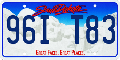 SD license plate 96IT83