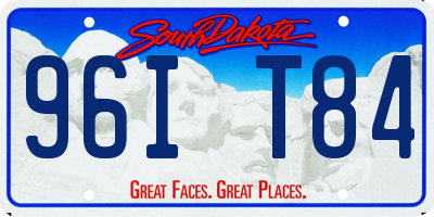 SD license plate 96IT84