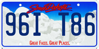 SD license plate 96IT86