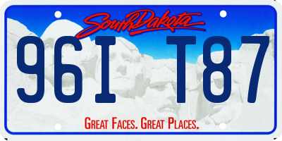 SD license plate 96IT87