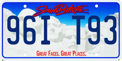 SD license plate 96IT93