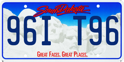 SD license plate 96IT96