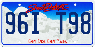 SD license plate 96IT98