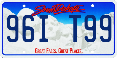 SD license plate 96IT99