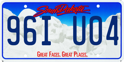 SD license plate 96IU04